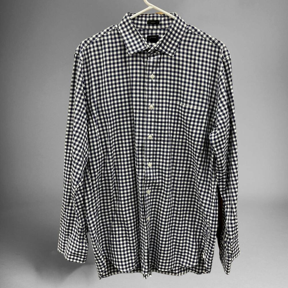 J. Crew Ludlow 120's 2 Ply Gingham Plaid Button-Down Long Sleeve Shirt Preppy